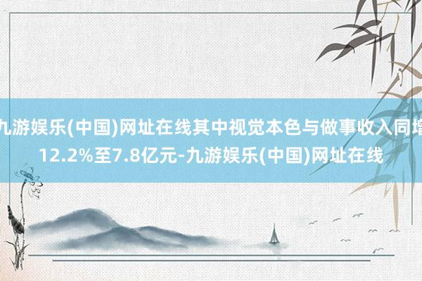 九游娱乐(中国)网址在线其中视觉本色与做事收入同增12.2%至7.8亿元-九游娱乐(中国)网址在线