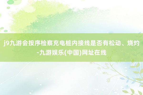 j9九游会按序检察充电桩内接线是否有松动、烧灼-九游娱乐(中国)网址在线