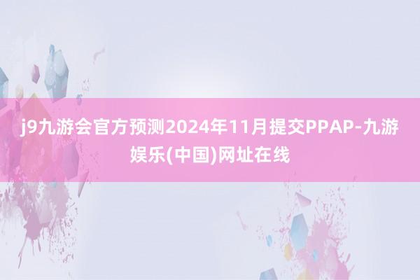 j9九游会官方预测2024年11月提交PPAP-九游娱乐(中国)网址在线