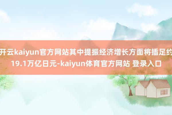 开云kaiyun官方网站其中提振经济增长方面将插足约19.1万亿日元-kaiyun体育官方网站 登录入口